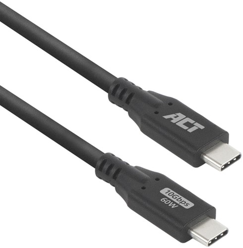 Kabel ACT USB-C 3.2 GEN.2 M/M zwart 2 meter