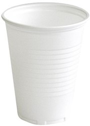 Beker IEZZY 180ml Ø 70mm PP 100 stuks wit