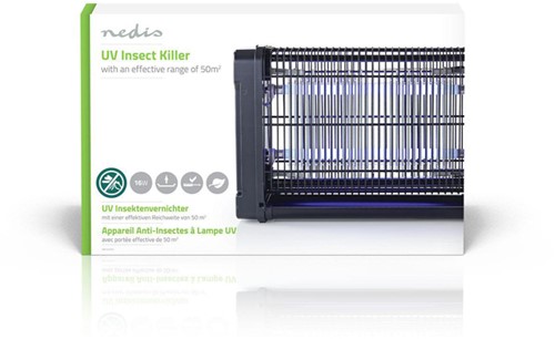 Insectenlamp Nedis electrisch 2x8watt 50M2 zwart