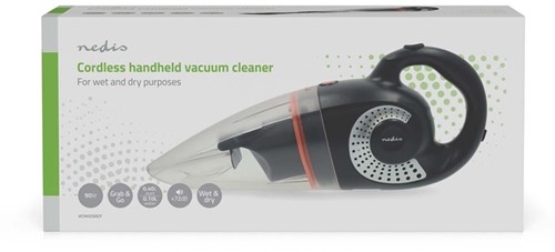 Handstofzuiger Nedis nat-droog 90W oplaadbaar zwart-oranje