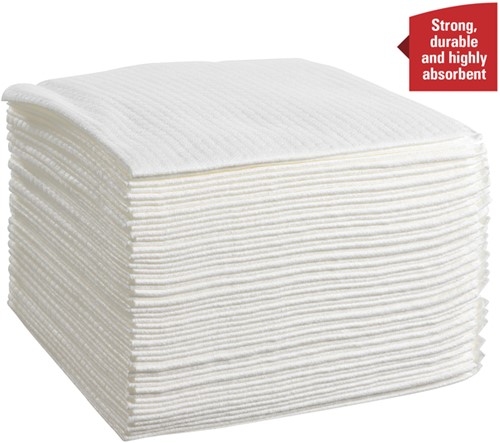 Poetsdoek WypAll X80 PowerClean 305x317mm 4x50vel wit 8388-3