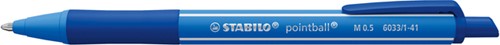Balpen STABILO pointball colorful medium blauw blister à 1 stuk-2