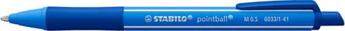 Balpen STABILO pointball colorful medium blauw