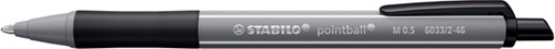Balpen STABILO pointball colorful medium zwart blister à 2 stuks-2