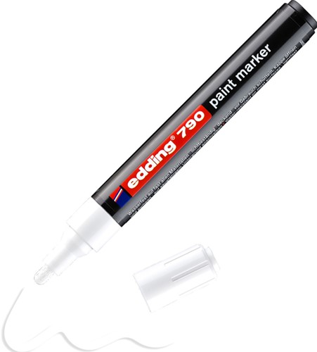 Paintmarker edding 790 op alcoholbasis 2-3mm wit-2
