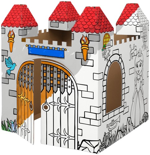 Kartonnen Kasteel XL Bankers Box Play inkleurbaar