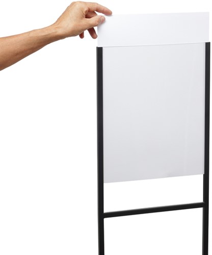 Infostandaard Europel metaal met acryl bord A3 zwart-3