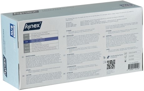 Handschoen Hynex latex M wit 5gr 100 stuks-2