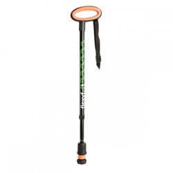 Wandelstok Flexyfoot ovalen handvat zwart