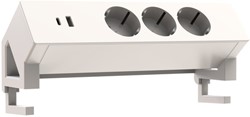Stekkerdoos Euroseats opbouw 3 voudig USB A+C wit