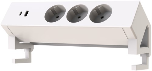 Stekkerdoos Euroseats opbouw 3 voudig USB A+C wit-2