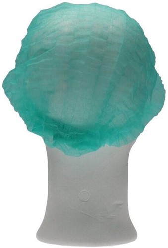 Haarnet CMT clip non-woven L 53cm PP groen 100 stuks-3