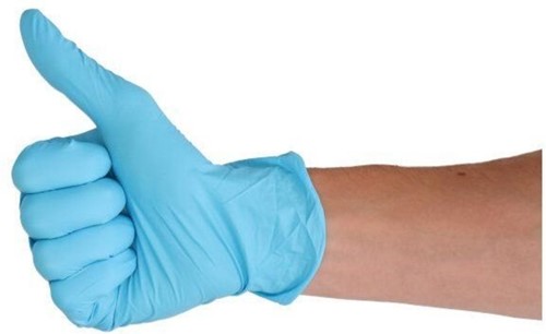 Handschoen CMT M soft nitril blauw 100 stuks-3