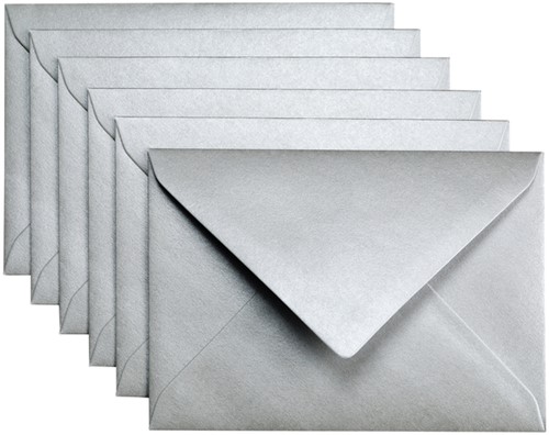 Envelop Papicolor C6 114x162mm Zilver