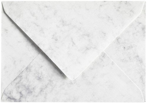 Envelop Papicolor C6 114x162mm Marble grijs-2