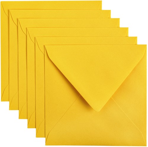 Envelop Papicolor 140x140mm Dottergeel