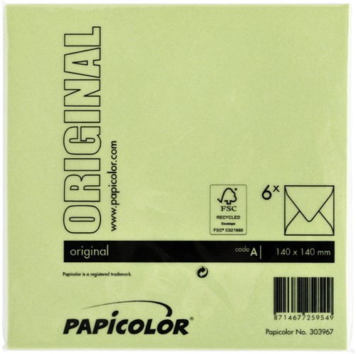 Envelop Papicolor 140x140mm Appelgroen-3