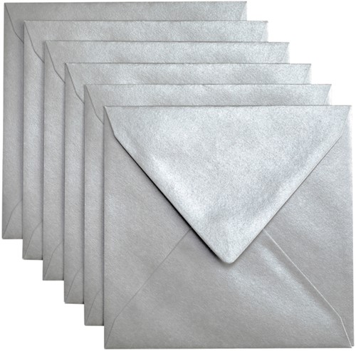 Envelop Papicolor 140x140mm Zilver