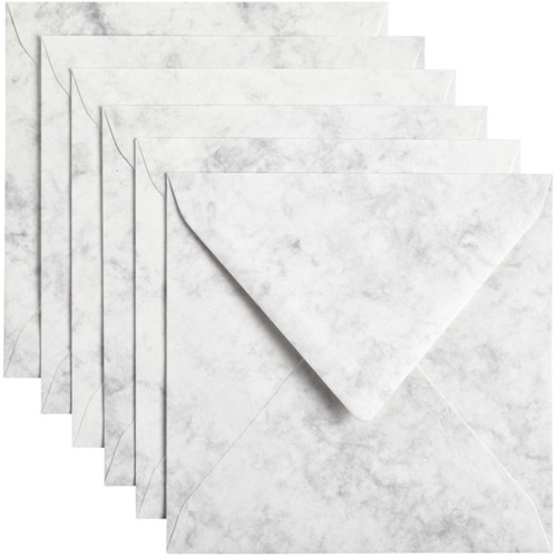 Envelop Papicolor 140x140mm Marble grijs