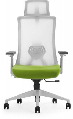 Bureaustoel Kleurrijk - Wit/ Groen