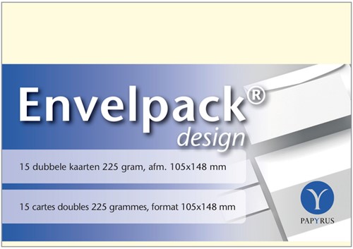 Dubbele kaarten Papyrus 105x148mm ivoorwit