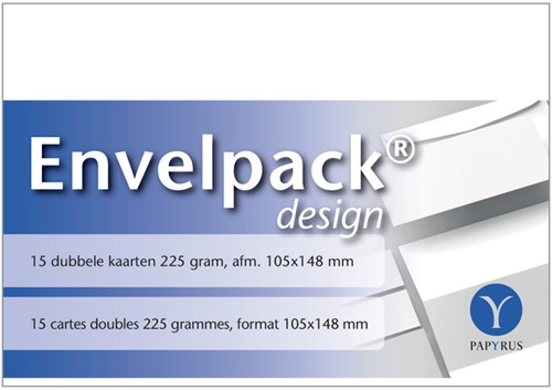 Dubbele kaarten Papyrus 105x148mm wit