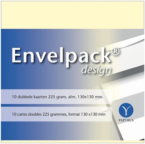 Dubbele kaarten Papyrus 130x130mm ivoorwit