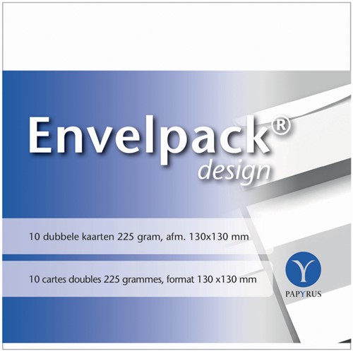 Dubbele kaarten Papyrus 130x130mm wit