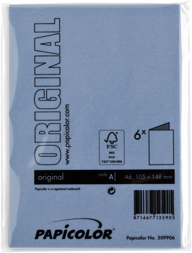 Correspondentiekaart Papicolor dubbel 105x148mm Donkerblauw-3