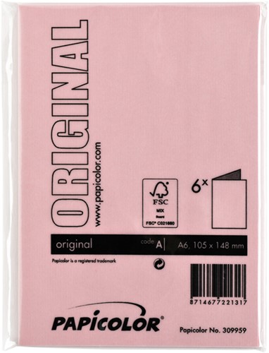 Correspondentiekaart Papicolor dubbel 105x148mm Babyroze-3