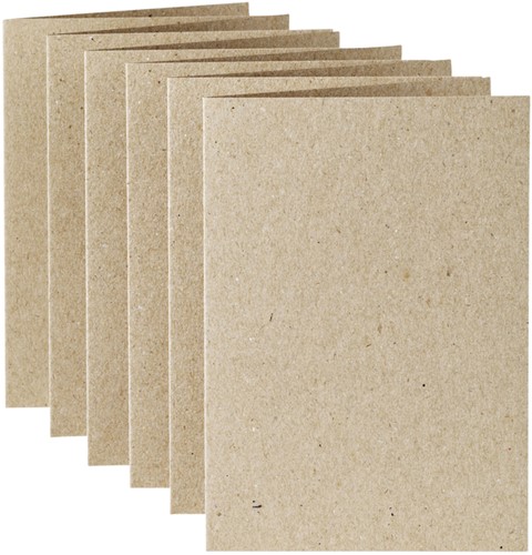 Correspondentiekaart Papicolor dubbel 105x148mm Kraft grijs-2