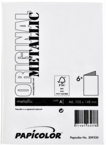 Correspondentiekaart Papicolor dubbel 105x148mm Parelwit-3