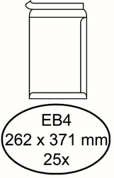 Envelop Hermes akte EB4 262x371mm zelfklevend wit 25stuks