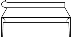 Envelop bank 114x229mm zelfklevend wit 500stuks