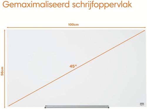 Glasbord Nobo Impression Pro 99,3x55,9cm briljant wit-2