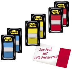 Indextabs 3M Post-it 680 25.4x43.2mm duopack geel-2