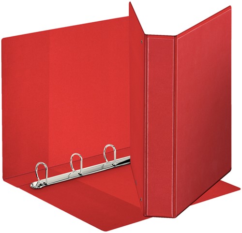 Presentatieringband Esselte Deluxe A4 4-rings D-mech 30mm rood