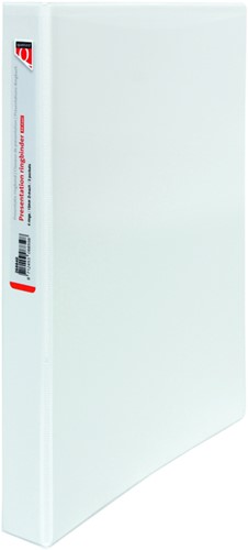 Presentatieringband Quantore A4 4-rings D-mech 20mm wit-3