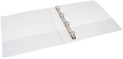 Presentatieringband Quantore A4 4-rings D-mech 20mm wit