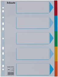 Tabbladen Esselte A4 11R karton 5-delig met voorblad