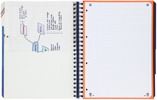 Projectboek Oxford School A4+ 4-gaats lijn 120vel blauw-3