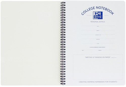 Collegeblok Oxford A4 23-gaats lijn 80vel zwart-3