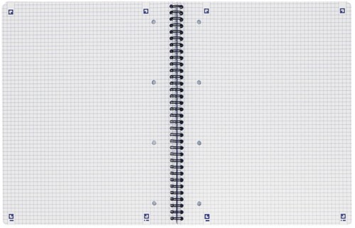 Collegeblok Oxford A4+ 4-gaats ruit 5mm 90vel  zwart-2