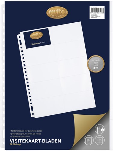 Showtas Multo 23-gaats A4 235x312mm PP voor 10 visitekaartjes 10 stuks