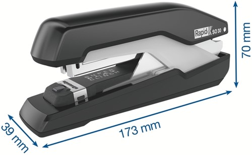 Nietmachine Rapid SO30 Fullstrip 30vel 24/6 zwart/rood-2