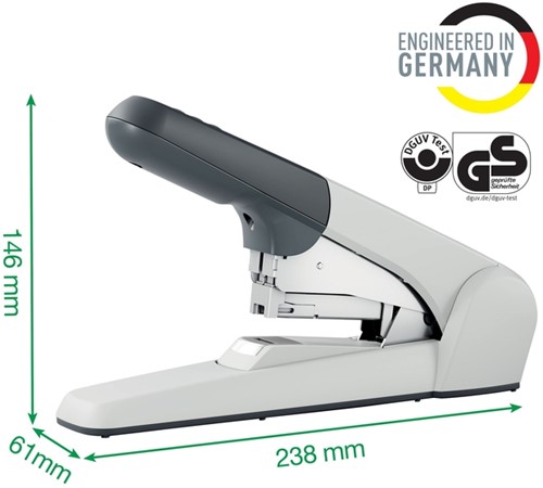 Blokhechter Leitz 5552 Flat Clinch 60vel zilvergrijs-2