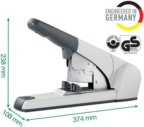Blokhechter Leitz 5553 Flat Clinch 120vel zilvergrijs-2