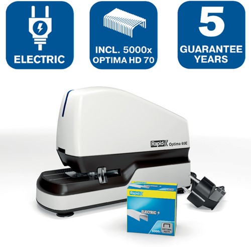 Nietmachine elektrisch Rapid Optima 70 70vel zilver/zwart-2