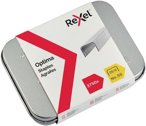 Nieten Rexel Optima nr56 26/6 gegalvaniseerd 3750 stuks