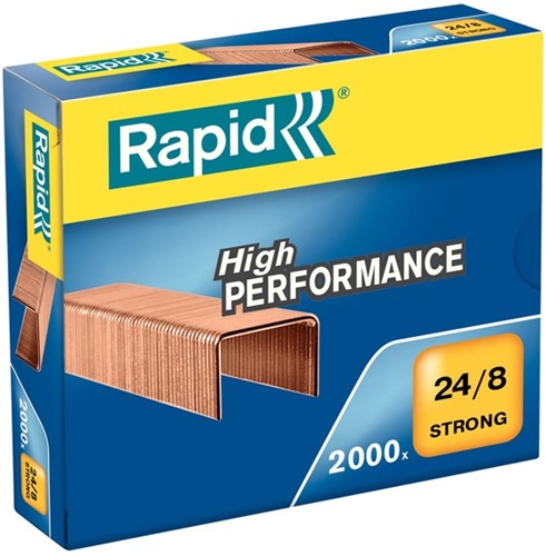 Nieten Rapid 24/8 kopercoating strong 2000 stuks